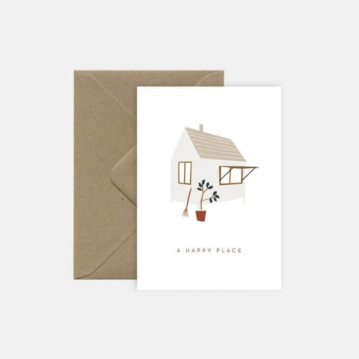 MICHOUCAS DESIGN - Lovely folded card "Happy Home" with envelop provided