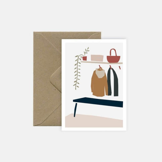 MICHOUCAS DESIGN - Lovely folded card "Back Home" with envelop provided