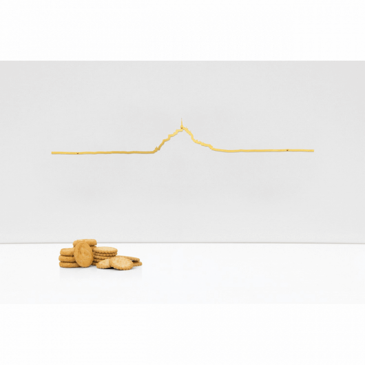 THE LINE - Mont Saint Michel skyline in gold steel