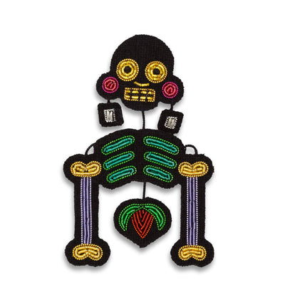 Embroidered brooch - Muerte chic