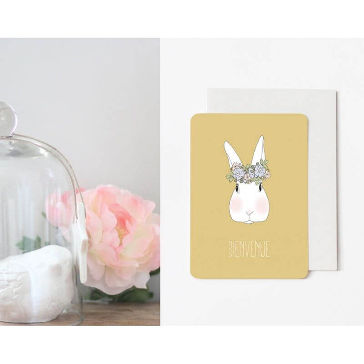 MY LOVELY THING - Poetic birth card - Joséphine mustard welcome