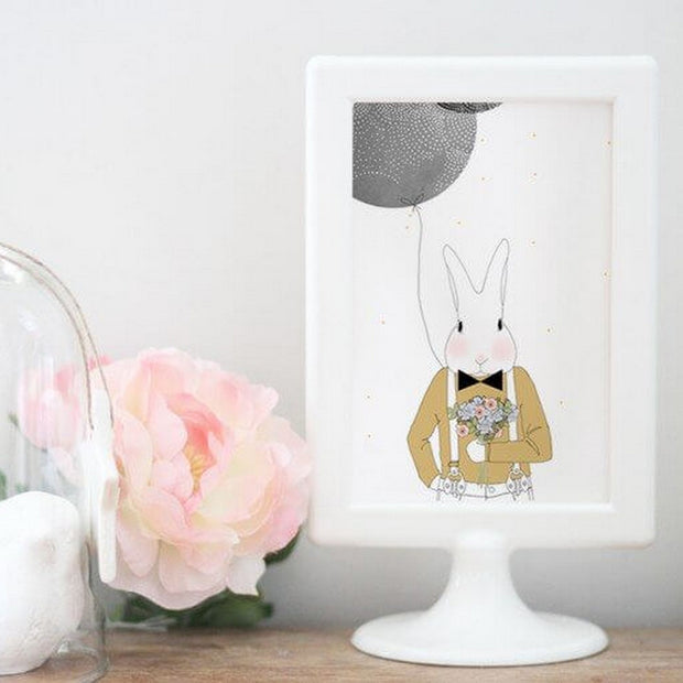 MY LOVELY THING - Camille the rabbit greeting card - Scene