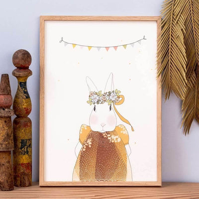 MY LOVELY THING - Joséphine the rabbit poster - Poetic illustration
