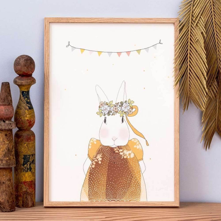 MY LOVELY THING - Joséphine the rabbit poster - Poetic illustration