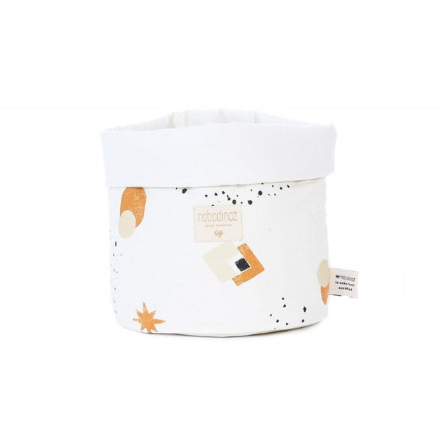 NOBODINOZ - Panda storage basket - Sunset Eclipse / Natural