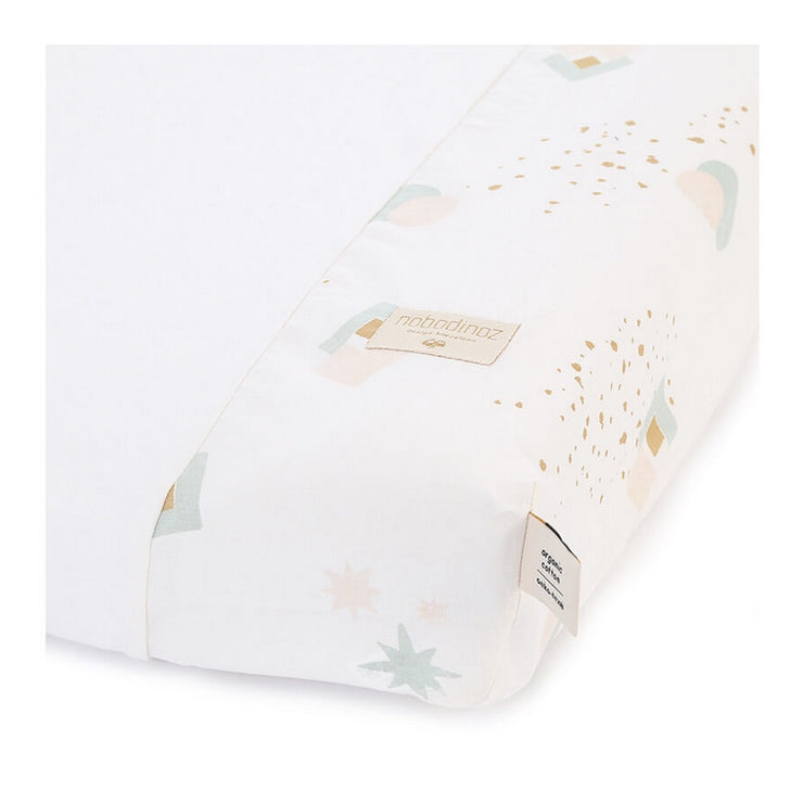 NOBODINOZ - Calma changing cover - Aqua Eclipse / White - Details
