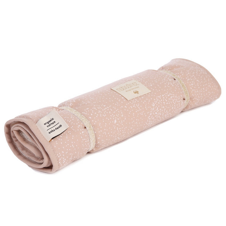 NOBODINOZ - Nomad changing mat - White Bubble / Misty Pink