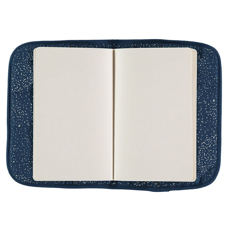 NOBODINOZ - Poema health booklet cover - Gold bubble / Night Blue - Open