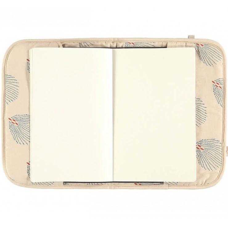NOBODINOZ - Poema health booklet cover - Blue gatsby / Cream - Open