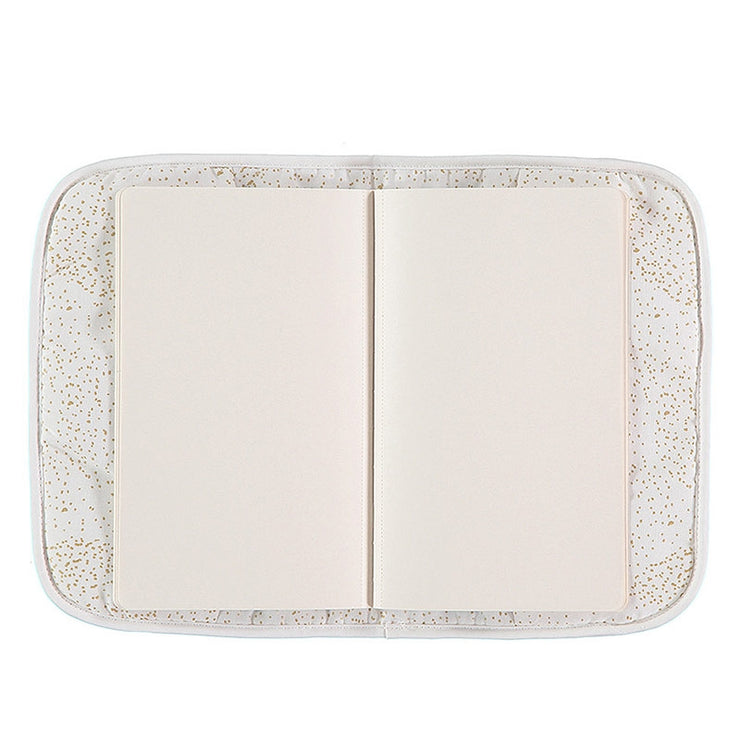 NOBODINOZ - Poema health booklet cover - Gold bubble / White - Open