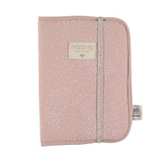 NOBODINOZ - Poema health booklet cover - White bubble / Misty Pink