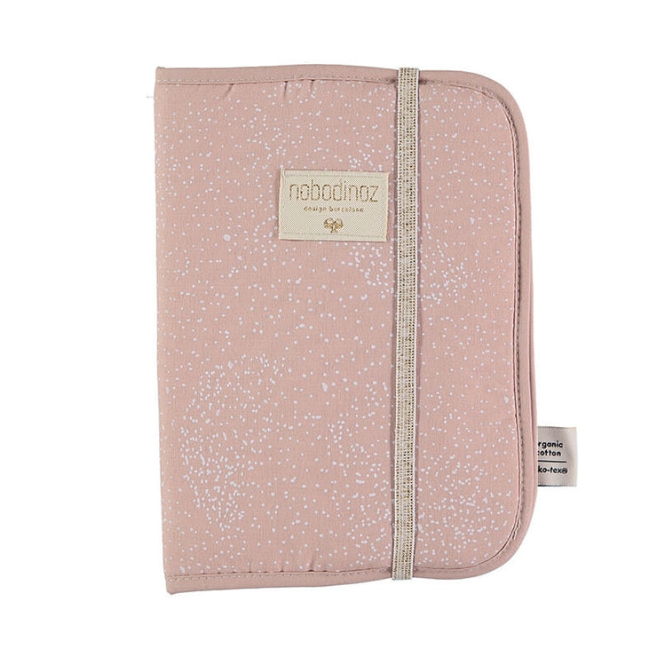 NOBODINOZ - Poema health booklet cover - White bubble / Misty Pink