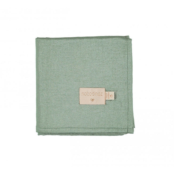 NOBODINOZ - Organic cotton swaddle - Eden Green - Folded