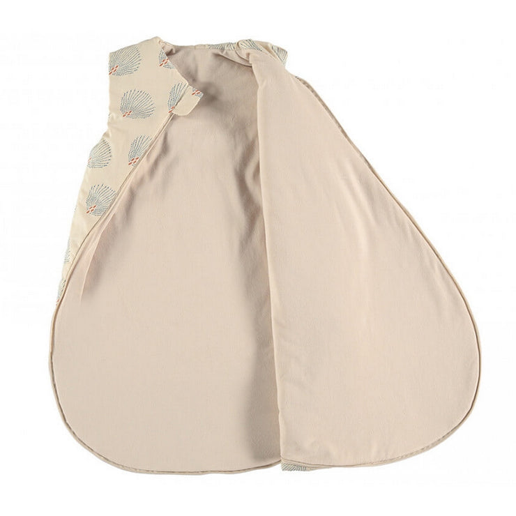 NOBODINOZ - Cocoon sleeping bag - Blue Gatsby / Cream - Organic cotton - Open