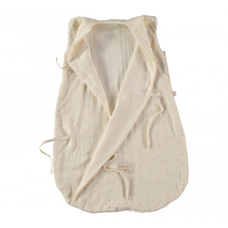 NOBODINOZ - Dreamy sleeping bag - Honey Sweet Dots - Organic cotton  - Open