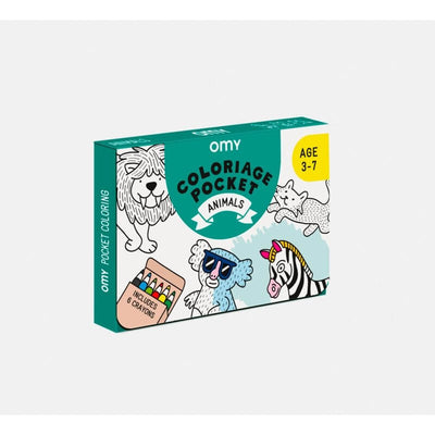 OMY DESIGN & PLAY - Pocket colouring sheet - Animals