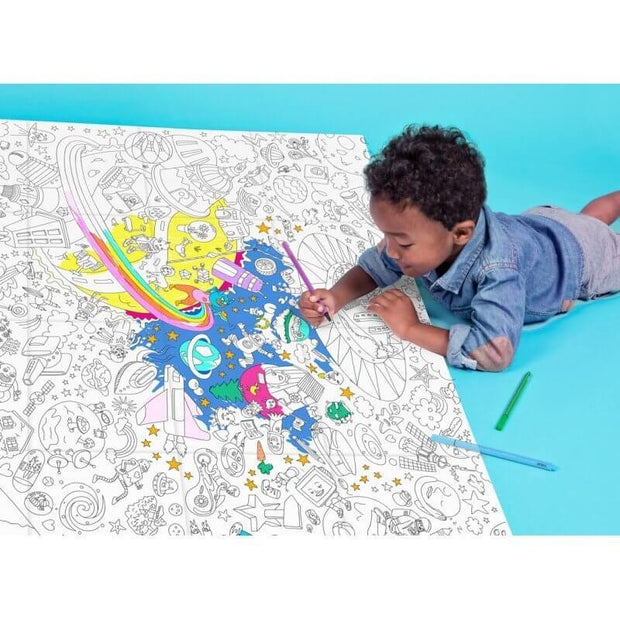OMY DESIGN & PLAY - Giant colouring poster - Cosmos - Scene