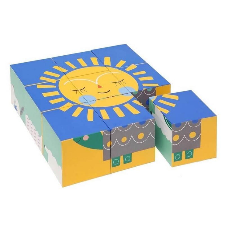 PETIT MONKEY - Block puzzle Peanuts and friends - Sun