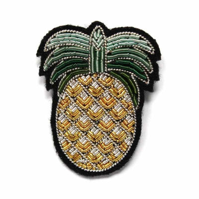 MACON & LESQUOY - Hand embroidered brooch - Pineapple