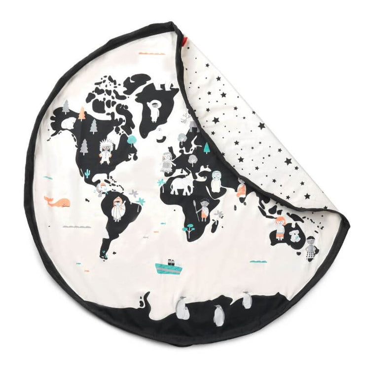 Play & Go - storage bag and play mat for kids - Worldmap / stars - original and beautiful accessory