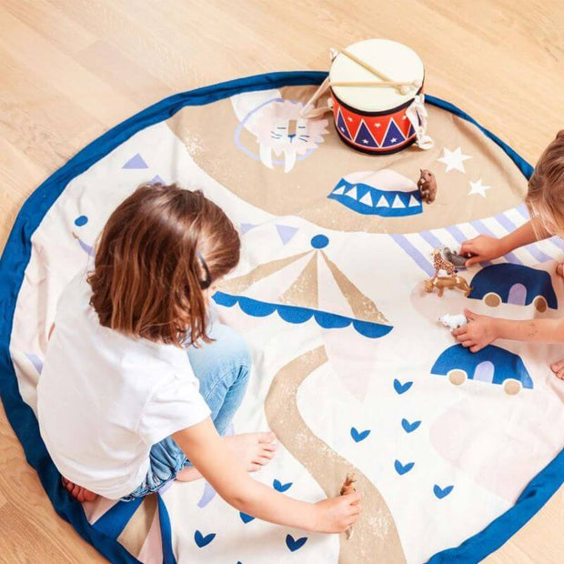 Play & Go - storage bag and play mat for kids - circus - fun and cute storage 