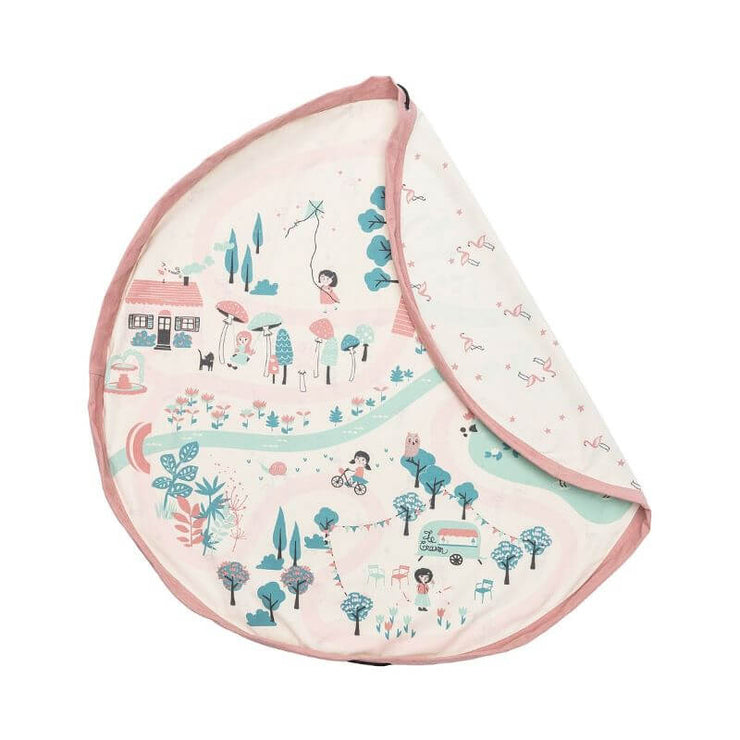 Play & Go - storage bag and play mat for kids - walk in Paris patterns - multifunctionnal and beautiful accessory