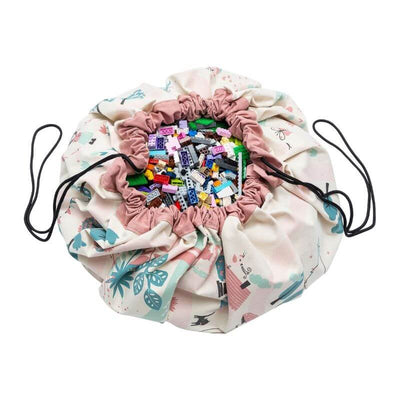 Play & Go - storage bag and play mat for kids - walk in Paris patterns - multifunctionnal and beautiful accessory