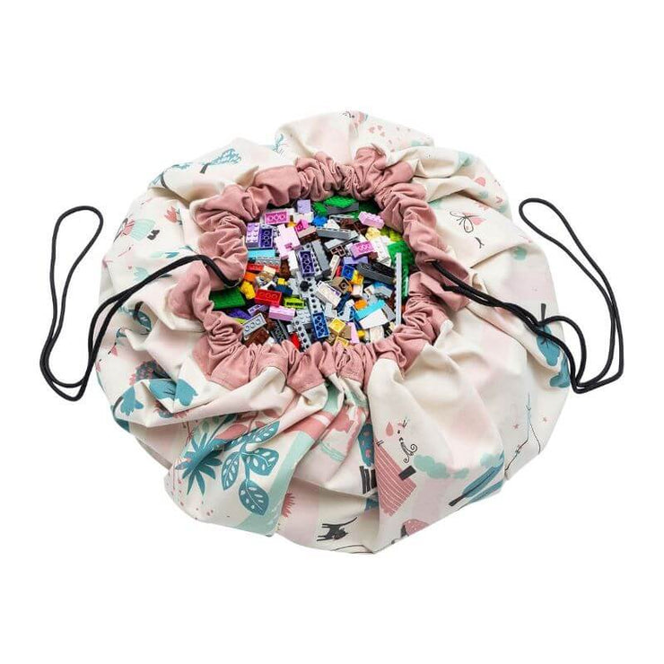 Play & Go - storage bag and play mat for kids - walk in Paris patterns - multifunctionnal and beautiful accessory