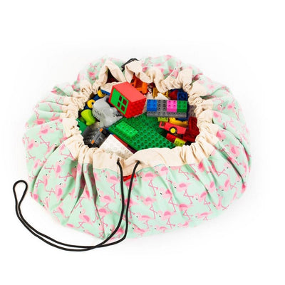 PLAY & GO - Pink flamingos toy storage bag