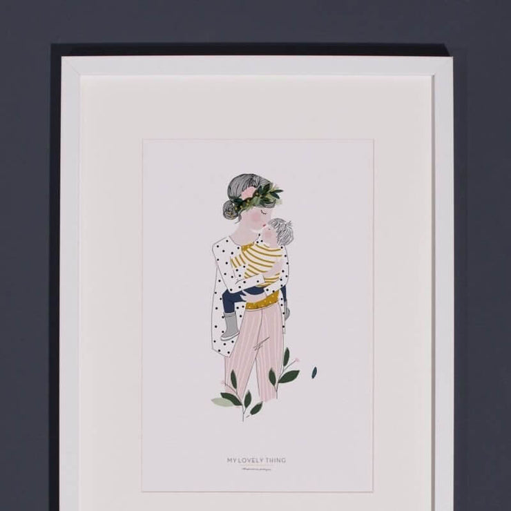 MY LOVELY THING - Marcel poster - Mustard - Poetic illustration