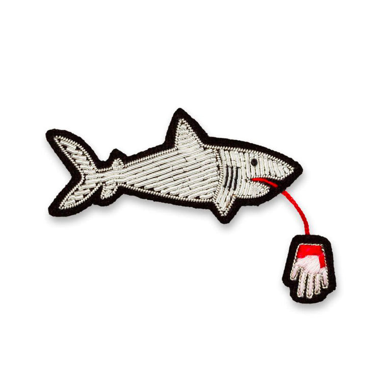 Embroidered brooch - Shark