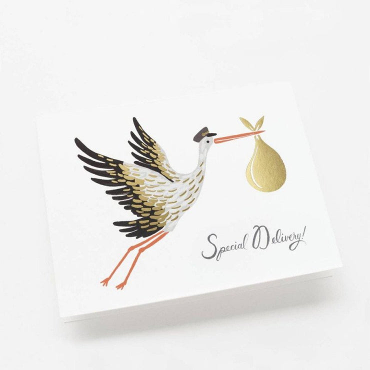 Greeting card - Special delivery Stork