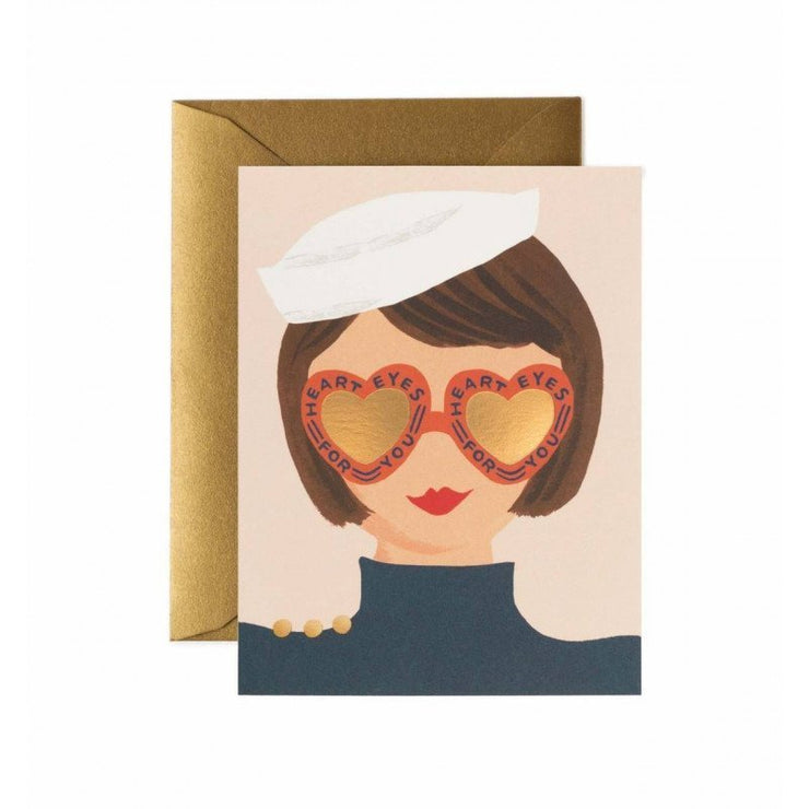 RIFLE PAPER CO - Greeting card - Heart Eyes