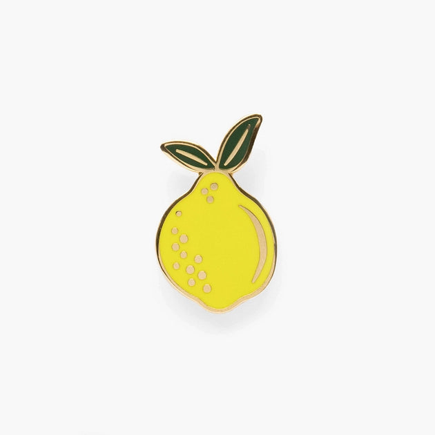RIFLE PAPER - Lemon pin in enamel brass - Accessory – French Blossom