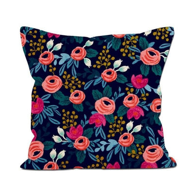 RIFLE PAPER CO - Square cushion - Rosa navy 60 x 60 cm