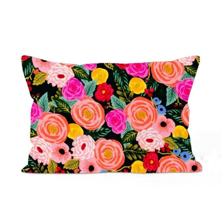 RIFLE PAPER CO - Rectangular cushion - Juliet rose navy