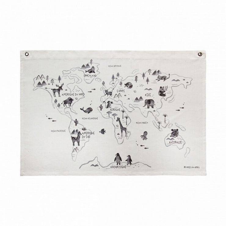 ROSE IN APRIL - Canva world map - French version