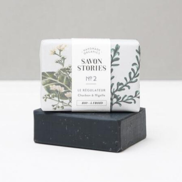 SAVON  STORIES - Solid soap coal - Organic cosmetics