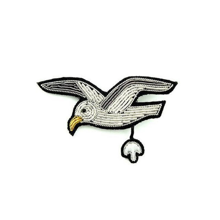 MACON & LESQUOY - Hand embroidered brooch - Seagull