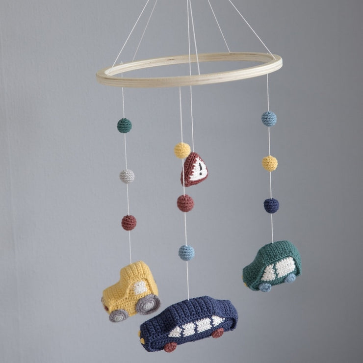 SEBRA - Crochet baby mobile Little driver