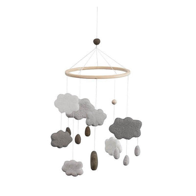 SEBRA - Grey clouds baby mobile