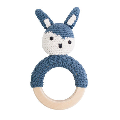 SEBRA - Blue bunny baby rattle