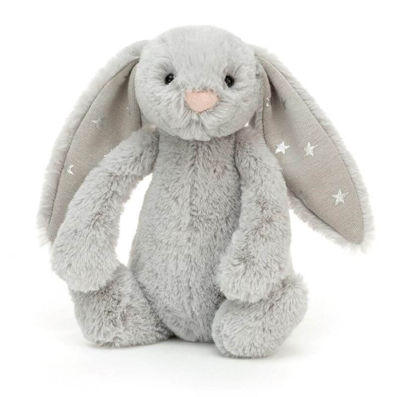 JELLYCAT teddybear Bashful soft toy Grey star rabbit
