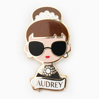 SKETCH INC - Metal brooch Audrey Hepburn