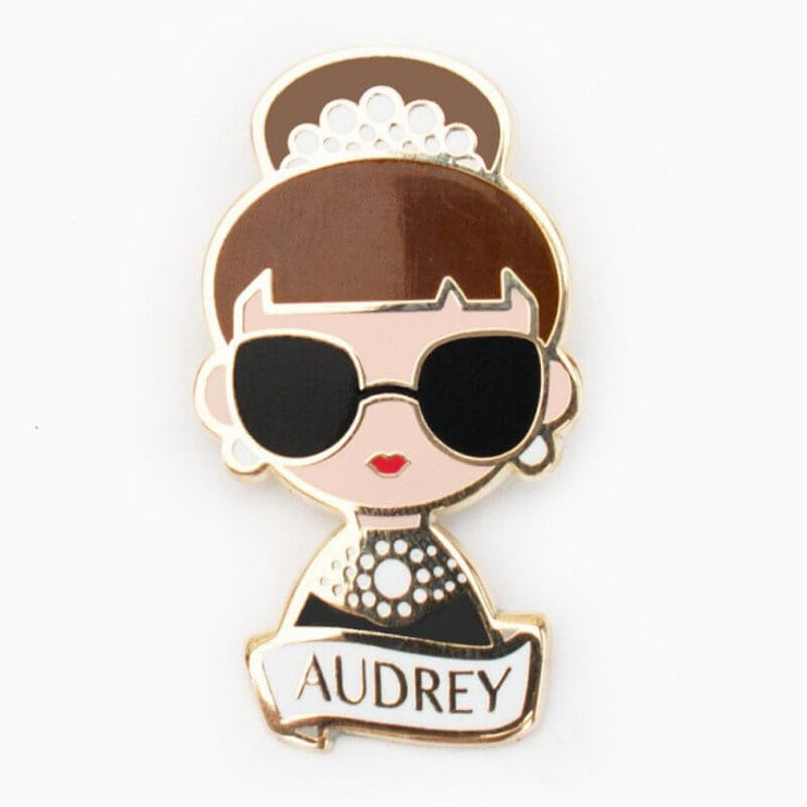 SKETCH INC - Metal brooch Audrey Hepburn