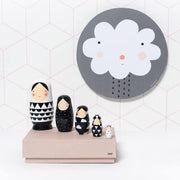 SKETCH INC - Black and white nesting dolls - Kids decoration