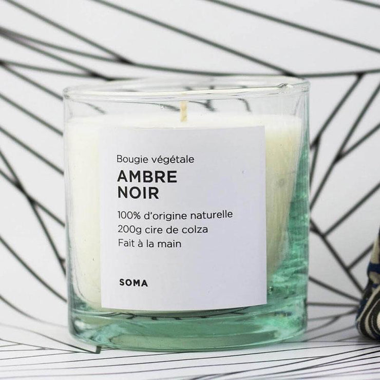 Natural candle - Black amber