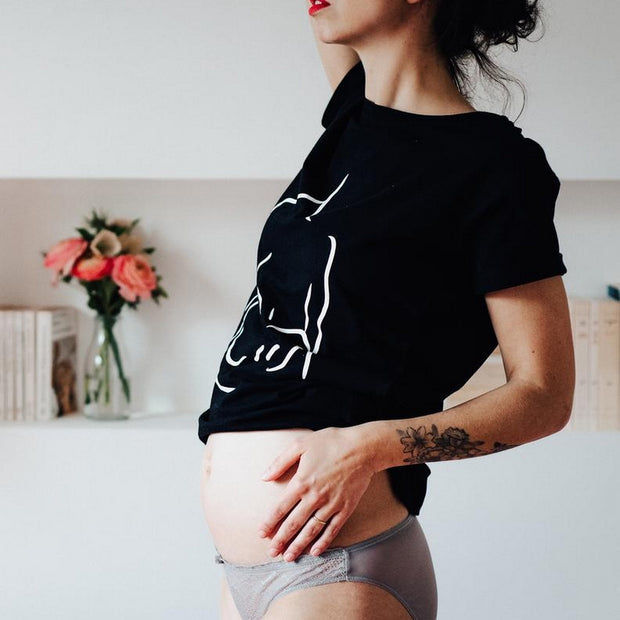 TAJINEBANANE - Breastfeeding t-shirt - Motherhood - Black