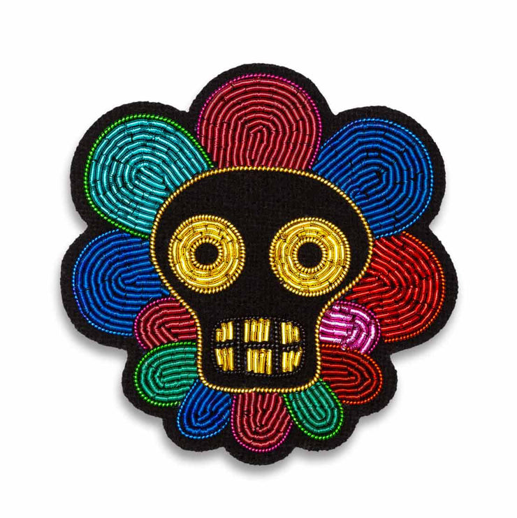 Embroidered brooch - Muerte's head