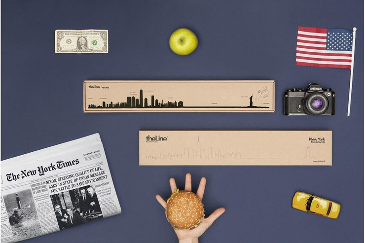 THE LINE - Original wall decoration - New York black skyline